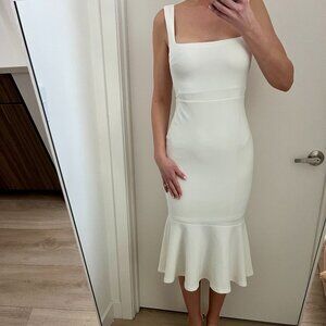 NWT White Midi Lulus Dress